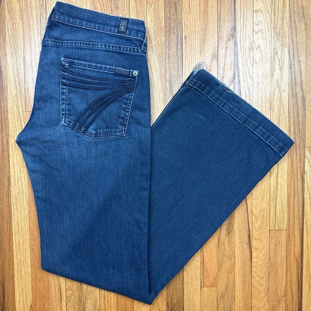 7-for-all-mankind Women's Blue and Navy Jeans